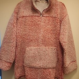 ADORA Red and White Fleece Jacket